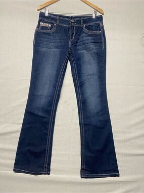 Amethyst Jeans Dark Indigo Flare Jeans
